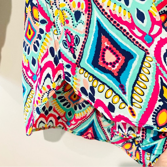 Lilly Pulitzer Silk Top Aztec Print Sz Small - Picture 5 of 7